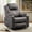 Bluish Grey(Bronzing Suede Fabric), variant on VIVIJASON Manual Massage 360° Swivel and Heating Recliner, Gray