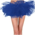 thumbnail image 2 of Baqcunre Adult Tulle Skirt 6 Layered Tutu Mini Ball Gown Skirt Women Classic Princess Fluffy Ballet Skirts Women'S Skirts Tulle Skirt Mini Skirt Women Clothing Skirts For Women,Color Dark blue,Size L, 2 of 4