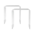 thumbnail image 7 of Acrylic End Table 2 Pcs, Clear C-Shaped Side Tables, Lucite Accent Tables for Living Room, Bedroom, Modern Small Couch Table for Drink, Snack, U-Shape Design, 7 of 7