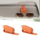 thumbnail image 1 of Yuoyar Soporte para gafas de sol para coche, soporte magnético de cuero para gafas de sol y clip para tarjeta de billete, accesorios para visera de coche, 2 paquetes (naranja), 1 of 1