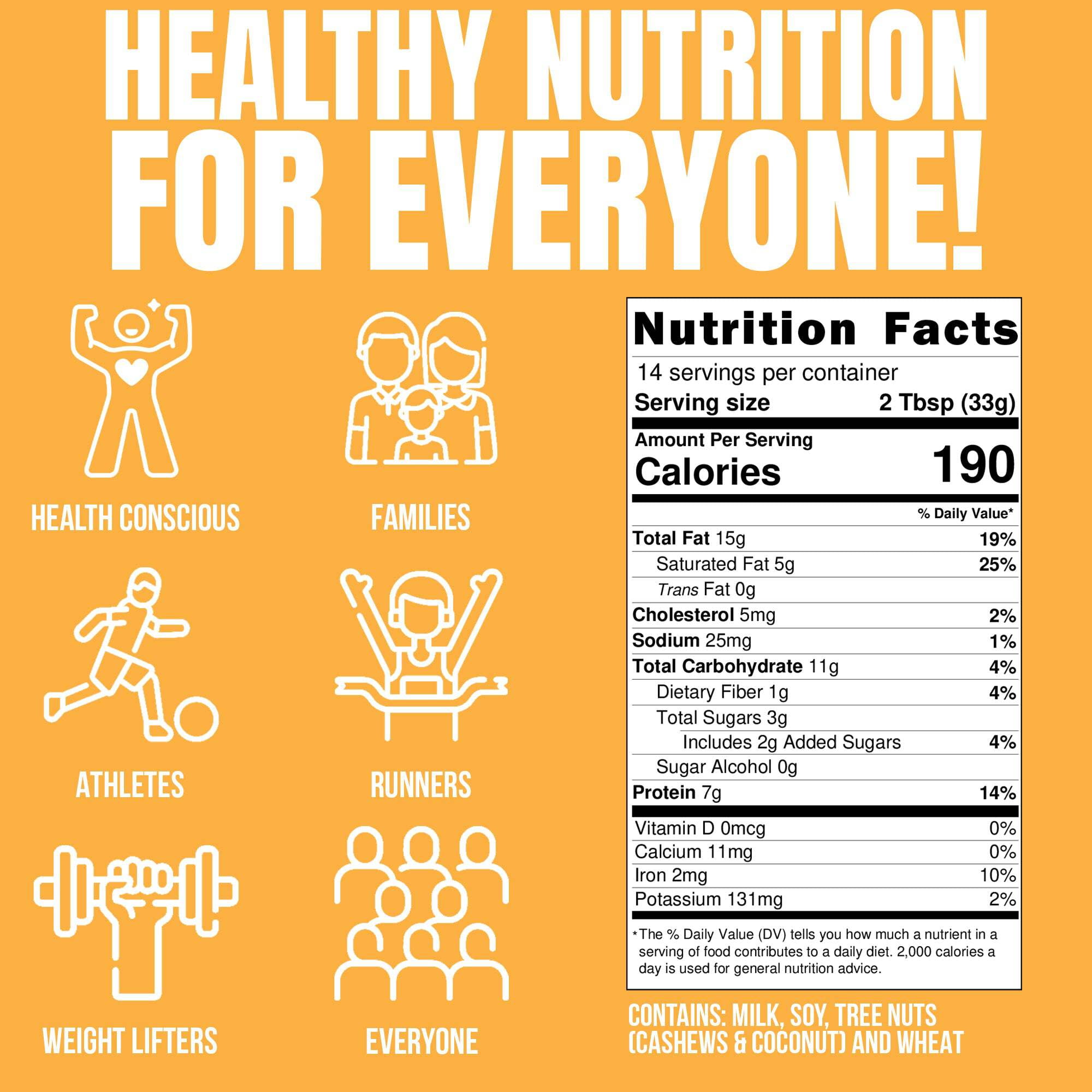 (6 pack) Fit Butters Chocolate Chip Cookie Dough Cashew Butter, 16 oz