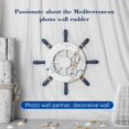 thumbnail image 3 of GHSDFBB Rudder Mediterranean Creative Rudder Pendant Steering Wheel Navigation, Nautical Life Circle Wall Beach House Decoration, 3 of 7