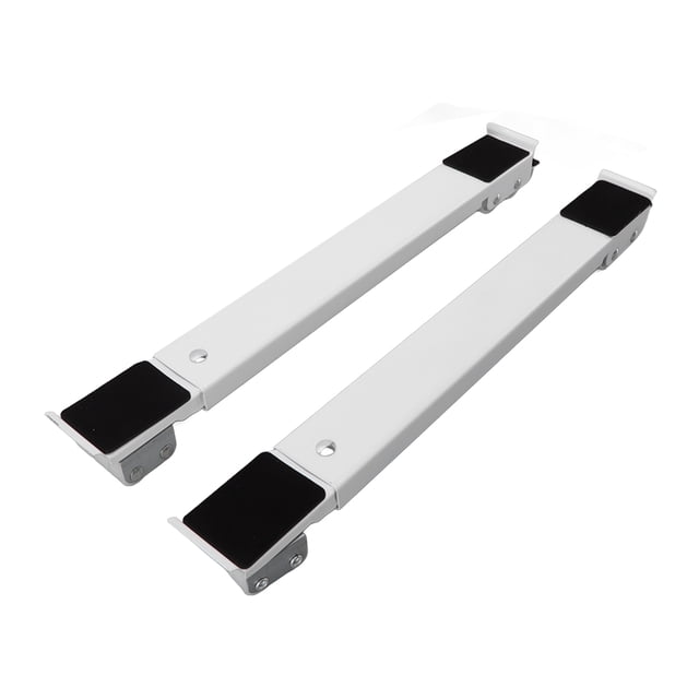 Chariot de Meubles Mobile, Support 300kg Réglable Extensible Rouleaux d'Appareils Robustes avec Barre de Maintien & Frein & 24 Roues, Base Roulante Compacte pour Réfrigérateur Laveuse