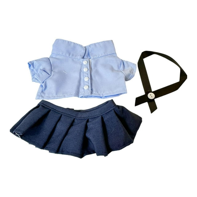 Ropa para muñecos de peluche de 20 cm, elegantes accesorios para fotos, disfraces, ropa para animales de peluche. Uniforme escolar tailandés