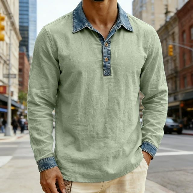 Chemise Décontractée Moderne à Manches Longues avec Col Rabattu pour le Travail Quotidien et l'Usage Quotidien des Chemises pour Hommes 2
