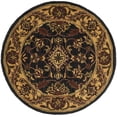 thumbnail image 2 of Safavieh Golden Jaipur Dreda Bordered Wool Area Rug, Black/Gold, 3'6" x 3'6" Round, 2 of 9