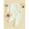 thumbnail image 4 of Wassery Baby Christmas Outfit for Girls Boys 6M 12M 18M 24M 3T Toddler Cartoon Elk Long Sleeve Crew Neck Sweatshirt Sweatpants 2Pcs Fall Holiday-themed Clothing for Infant Boy Girl, 4 of 8
