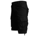thumbnail image 4 of Men's Pants Clearance, Xunlbb Men's Solid Color Casual Outdoor Sports Abrasion Multi Pocket Knee Length Cargo Shorts, 4 of 6