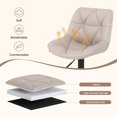 thumbnail image 3 of Set of 2 Adjustable Swivel Bar Stools in Modern Design with Comfortable Upholstered Seat and Durable Metal Frame, 3 of 9