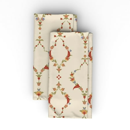 

Cotton Sateen Dinner Napkins (Set of 2) - Victorian Moroccan Nouveau Damask Edwardian Print Cloth Dinner Napkins by Spoonflower