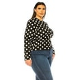 thumbnail image 2 of Women's Plus Size Collarless Button Down Jacket with Belt Accent, 2 of 7