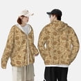 thumbnail image 4 of Lsque Brown Flowers UPF 50+ Lightweight Sun Protection Men's Women's Long Sleeve Shirt, Hoodie Performance -X-Large, 4 of 9