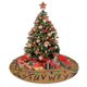 thumbnail image 4 of Falda para árbol de Navidad Strang-Er Thin-Gs, suave y divertida, con diseño de feliz Navidad, decoración navideña de estilo rústico, 36", 4 of 4