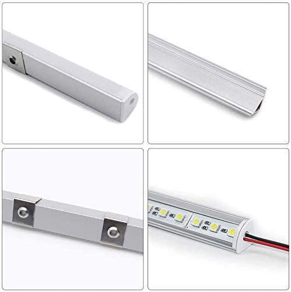 Cefrank 12" V-Shape Bright LED Under-Cabinet Lights, 4 Count - 1200lm, 6000K