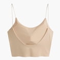 thumbnail image 3 of Tops cortos para mujer, camiseta sin , suave, inconfundible, inalámbrica, en apariencia de U, espalda, sin costuras, color , camiseta sin , piel Tal única Macarena Camisola, 3 of 8