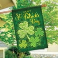thumbnail image 3 of Lucky Shamrocks St. Patrick''s Day House Flag Patterned Clovers 28" x 40", 3 of 4