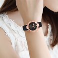 thumbnail image 6 of Resicozy Women's Round Dial Bracelet Watch Leather Watch for Women Quartz Wrist Watches 2026 Black, 6 of 8