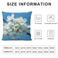 thumbnail image 5 of GOSMITH  White Blossom Clusters Spring Flowering Pear Satin Modern Cushion Case Nature Blossom Decorative Pillow Covers Outdoor Throw Pillows Decoration for Sofa Couch, 5 of 5