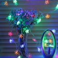 thumbnail image 5 of Deago Christmas Lights Snowflake String Lights 20 Ft 40 LED Fairy Lights Battery Operated Waterproof for Xmas Garden Patio Bedroom Party Decor Indoor Outdoor Celebration Lighting (Colorful), 5 of 8