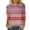 Multicolor-B, variant on Women Blouses Long Sleeve Round Neck Relaxed Fit Top Featuring Layered Texture Horizontal Design, Soft Comfortable Fabric for Casual Everyday Wear and Leisure