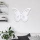 thumbnail image 5 of Mariposa 3D perfecl Decoración de pared Adornos exquisitos Estatua Metal para el hogar Cocina Patio Valla Exterior Blanco, 5 of 8