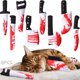 thumbnail image 1 of Cuchillo para Halloween Cat Chew Toys Honoson con hierba gatera, 8 unidades, 1 of 7