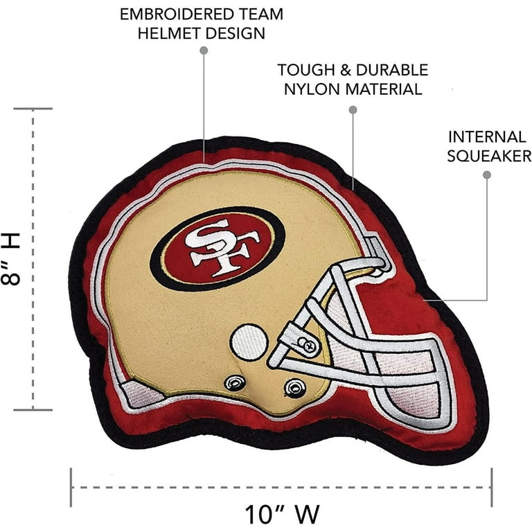 Pets First NFL San Francisco 49ers Helmet Dog Toy with Squeaker