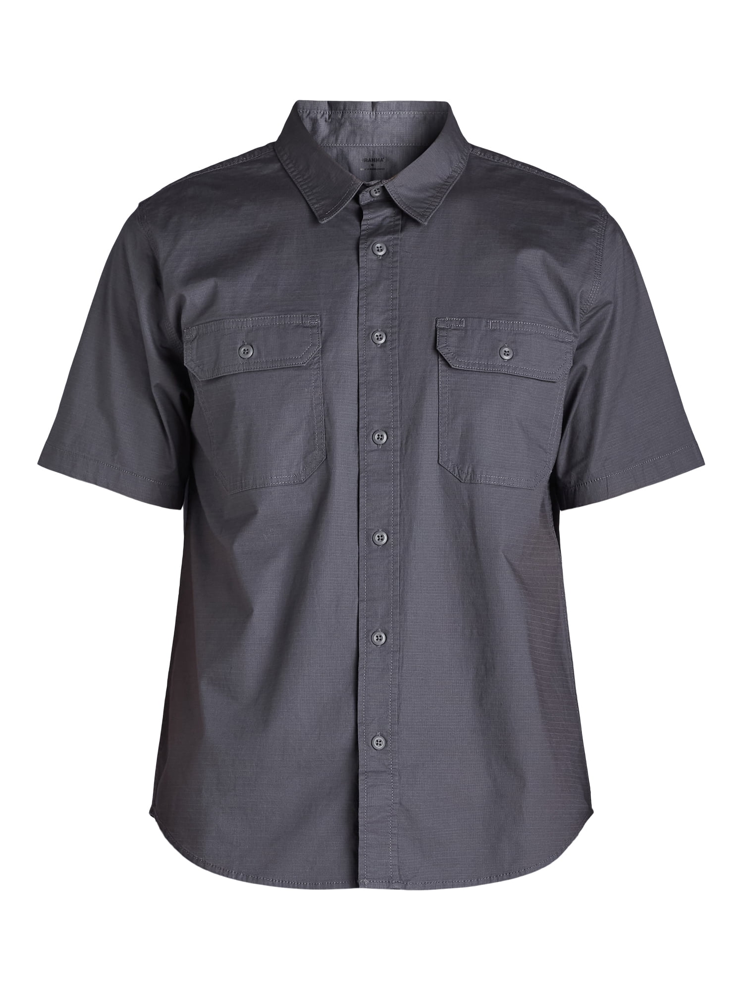 Brahma Men's Ripstop Work Shirt with Short Sleeves, Sizes S-5XL