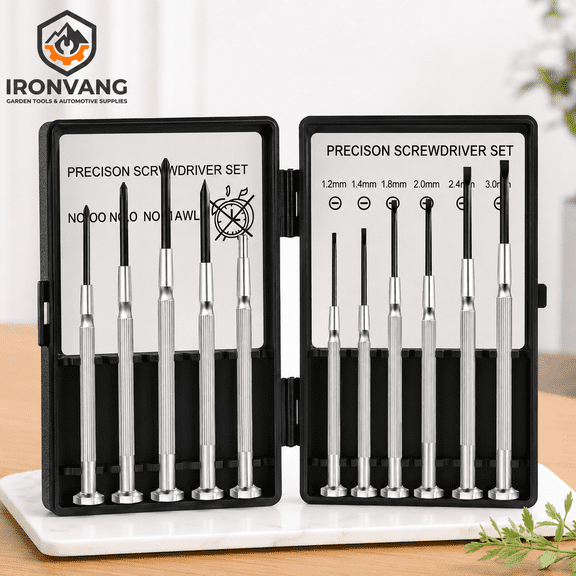 11-Piece Precision Screwdriver Set, Mini Phillips and Flathead Repair Tool Kit for Eyeglasses, Watches, Electronics, Toys, Laptops and Small Devices
