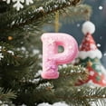 thumbnail image 5 of Pink 26 Letter Ornaments for Christmas Tree Decoration - Personalized Hanging Pendant Xmas Alphabet for DIY Craft Ornaments (P), 5 of 6