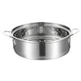 thumbnail image 2 of Washranp Stainless Steel Steaming Pot Cookware with Handle,Food Grade Anti-rust Easy to Use Convenient Cleaning Buns Upper Steamer Pot for Vegetable Dumpling Stock, 2 of 8