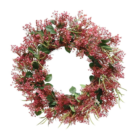 24" Artificial Gypsophila Floral Spring Wreath