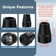 thumbnail image 6 of SupreGear Crutch Tips 7/8", Rubber Replacement Crutch and Cane Cap, 4-pack, Black, 6 of 7