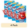 (4 pack) Kool-Aid Unsweetened Tropical Punch Powdered Drink Mix, 0.16 oz. Packet