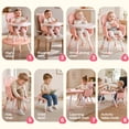 thumbnail image 3 of HARPPA High Chair for Baby Girl, 8-in-1 Convertible Feeding Chair for Babies and Toddlers, Pink, 3 of 10