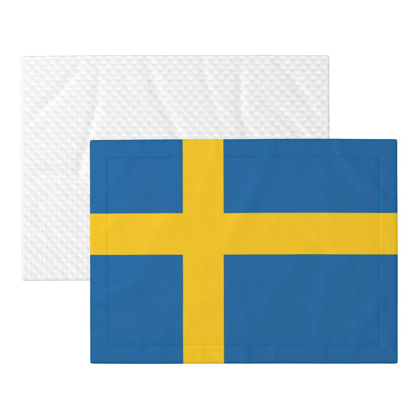 Flannel Throw Dog Blanket Swedish Flag Soft Warm Print Pet Blankets for Small Dog Cat Puppy