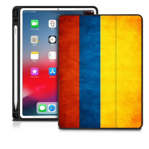 Distinctink Case Compatible With Ipad Pro 11 Custom Case Stand With Apple Pencil Holder Auto Sleep Wake Printed Colombia Old Flag Walmart Com Walmart Com