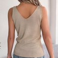 thumbnail image 5 of ZyeKqe Women V Neck Tank Tops Sleeveless Sweater Vest Hollow out Lightweight Knit Pullover Top, 5 of 6
