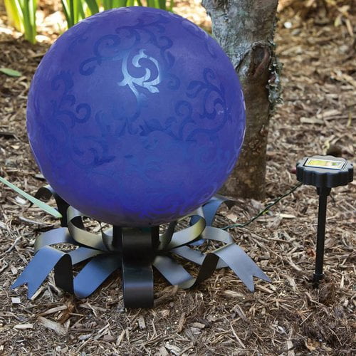 Evergreen Flag & Garden Solar Bow Gazing Ball Stand