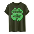 thumbnail image 5 of BLTIBY 2025 St. Patrick's Day Shirt for Men Irish Shamrock Printed Vintage Short Sleeve Round Neck Shirts Casual Loose Fit Tops Green M, 5 of 5