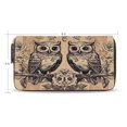thumbnail image 2 of Qxltty Two Owls Sitting on Opposite Branches Women's Leather Wallet Fashion Retro Multi Card Holder with Cell Phone Pocket Mothers Day Gifts, 2 of 6