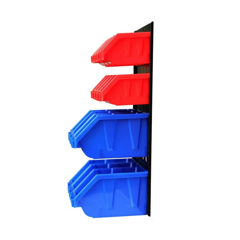 Fleming Supply 47 Organizer Bin Display Rack - Blue/Red/Black