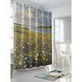 thumbnail image 3 of Fsddascl Spring Floral Shower Curtain Set - 48" x 72" Washable Bathtub Curtain with 12 Hooks, Botanical Farmhouse Modern Oil Painting Waterproof Fabric Stall Shower Curtains for Bathroom/Bathtub, 3 of 6