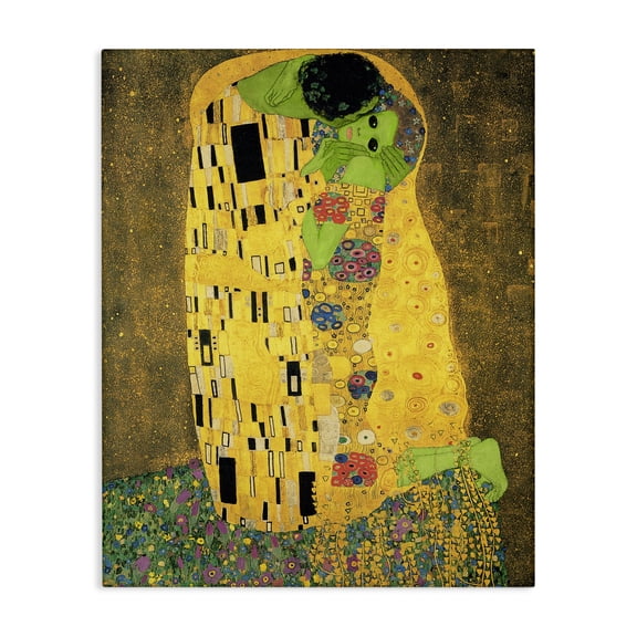 Stupell Industries Contemporary Funny Classic Klimt Aliens Canvas Art, 24 x 30, by Lil' Rue