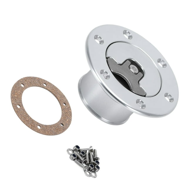 ZheElen Capuchon en Aluminium Style Avion Fu-el Cell Ga-s Facile à Installer Durable Argent
