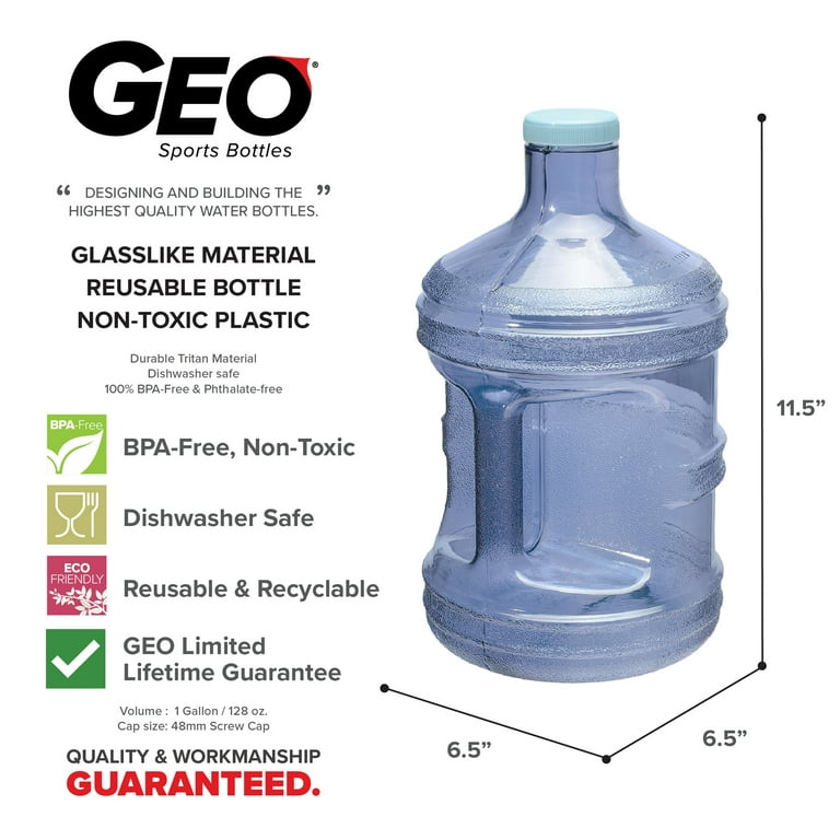 5 Gallon Water Jug Large Reusable Container Bottle Durable Plastic Big BPA Free, Blue