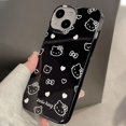 thumbnail image 2 of Funda de teléfono Kawaii Sanrio Hello Kittys, Iphone14 12 Iphone13Promax, funda suave, bonita chica negra, conjunto de Protección decorativa, 2 of 4