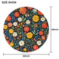 thumbnail image 6 of Pioneer Flower Floral Print Pattern Round Tablecloth 60"x60",Wrinkle Wipeable Table Cloth for Kitchen Dining Room Picnic Patio Party, 6 of 6