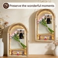 thumbnail image 2 of CFCSRP Shadow Box Frame with light 10x16 Arch-Shaped Display Cases with Linen Back and Removable Shelves, Picture Frame Wedding Bouquet Memorabilia Medals Photos Memory Box for Keepsakes, 2 of 6