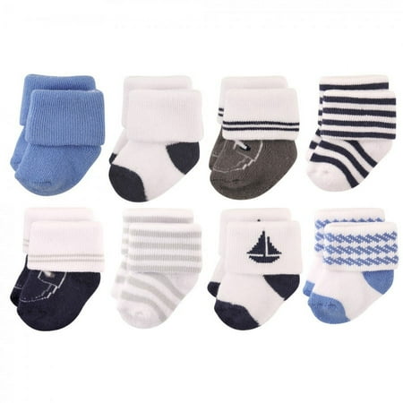 UPC: 0660168545166 | Hudson Baby Infant Boy Cotton Rich Newborn and Terry Socks  Nautical  0-6 Months
